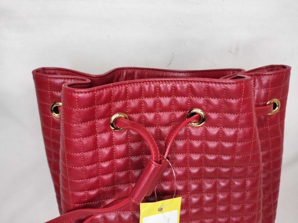 Celine Backpack C Charm Small Red Leather Gold — view 3
