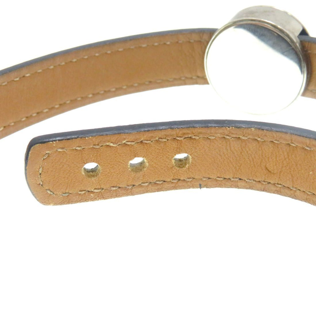 Hermes Sellier Looping Bracelet SS Leather Black Gold — view 3