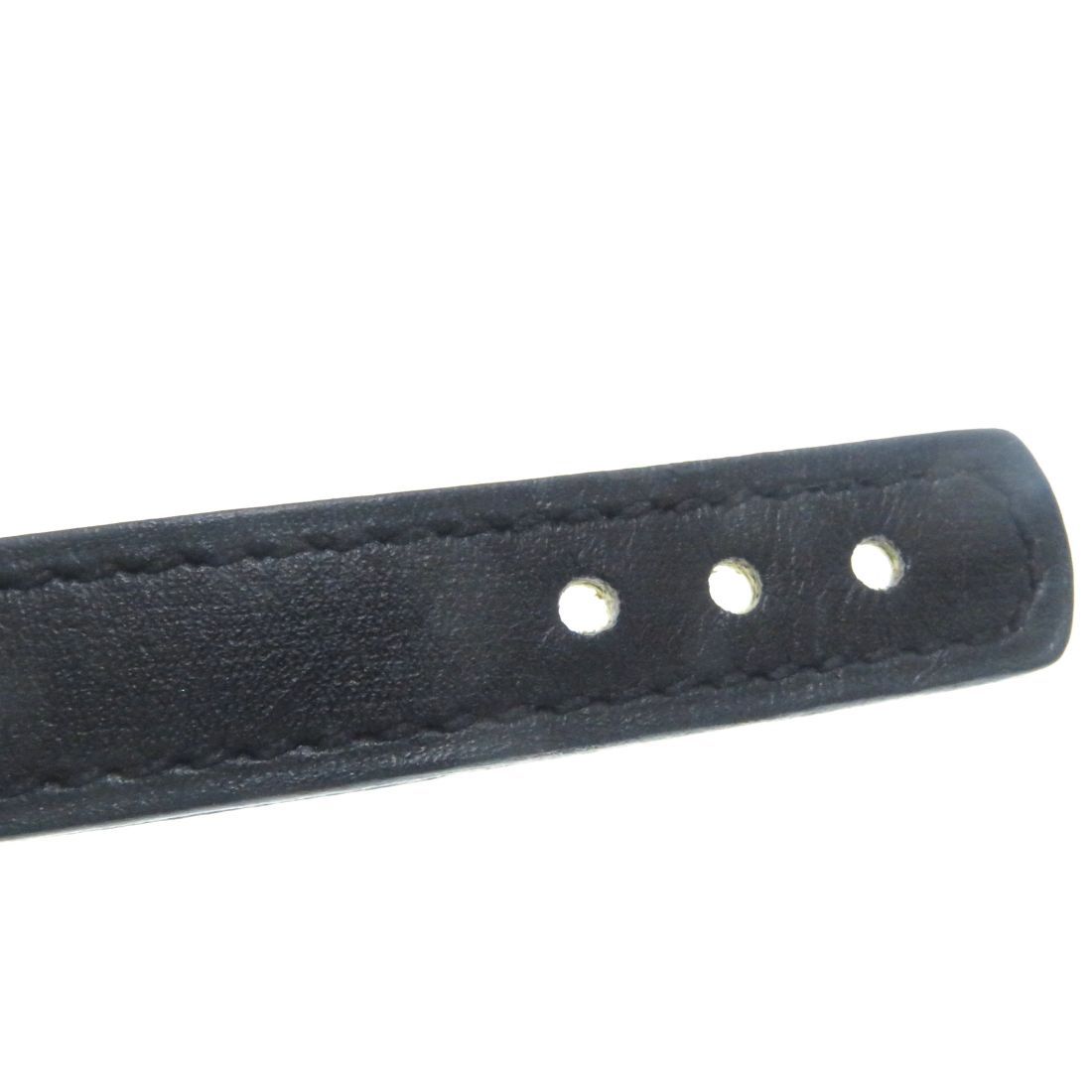 Hermes Sellier Looping Bracelet SS Leather Black Gold — view 6
