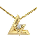 Louis Vuitton Pendentif Vault One Necklace 18k Yellow Gold Diamond