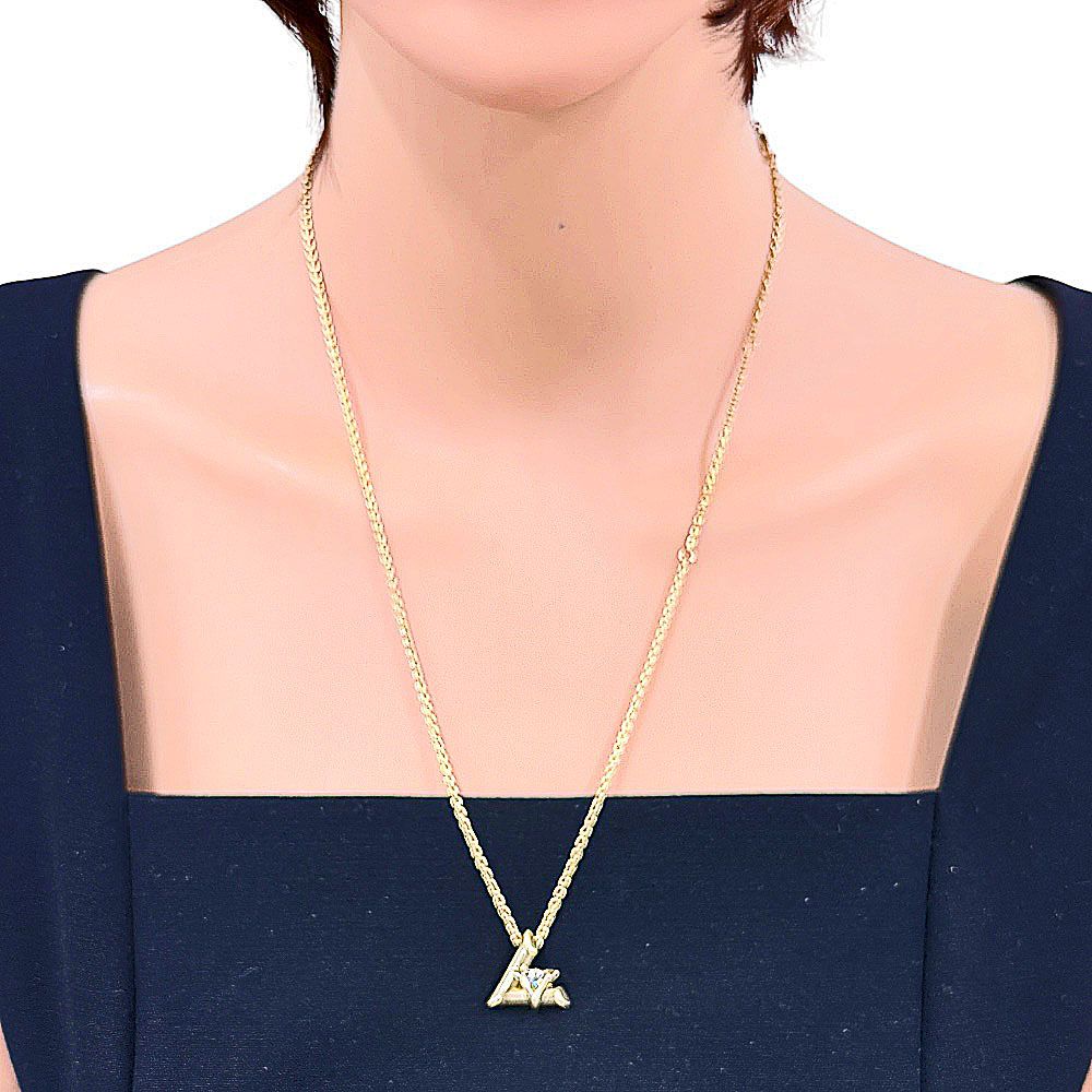 Louis Vuitton Pendentif Vault One Necklace 18k Yellow Gold Diamond — view 2
