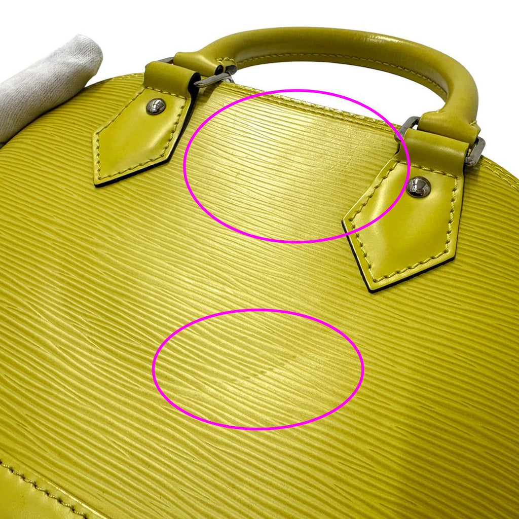 Louis Vuitton Epi 2-Way Shoulder Bag Alma BB Pistache Yellow Mini Small Handle — view 8