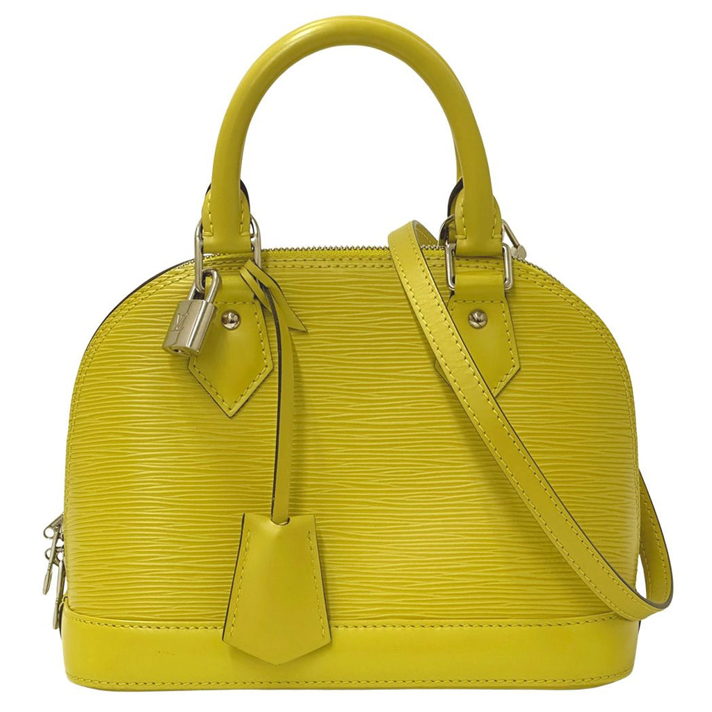 Louis Vuitton Epi 2-Way Shoulder Bag Alma BB Pistache Yellow Mini Small Handle
