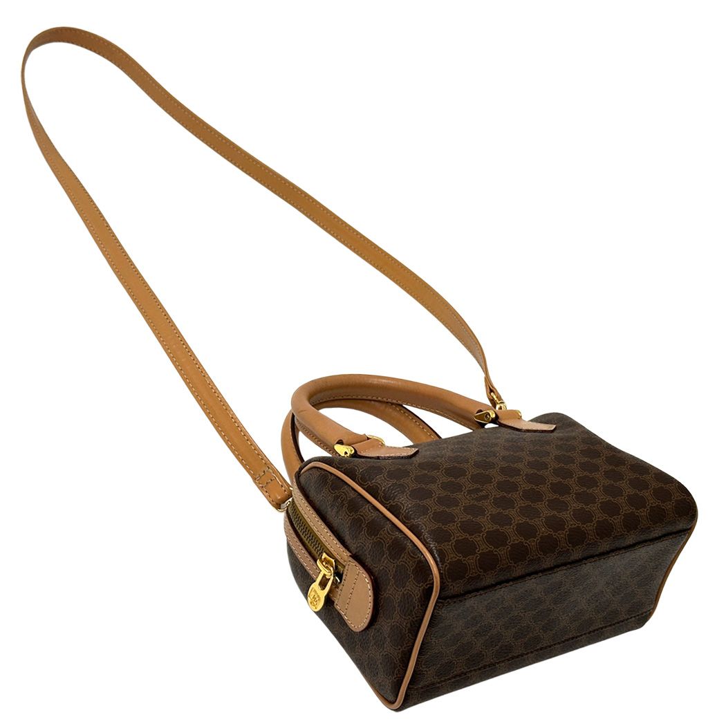 Celine Macadam 2-Way Shoulder Bag Brown Small Handle — view 4