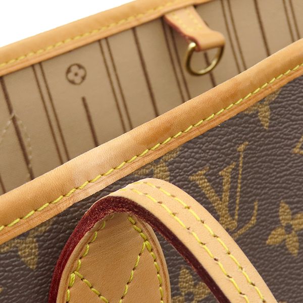 Louis Vuitton Tote Bag Neverfull MM Monogram Canvas Gold Brown Vintage — view 6