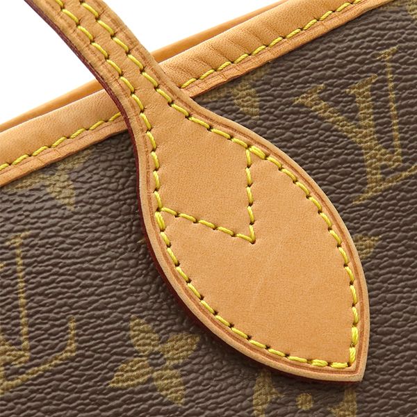 Louis Vuitton Tote Bag Neverfull MM Monogram Canvas Gold Brown Vintage — view 5