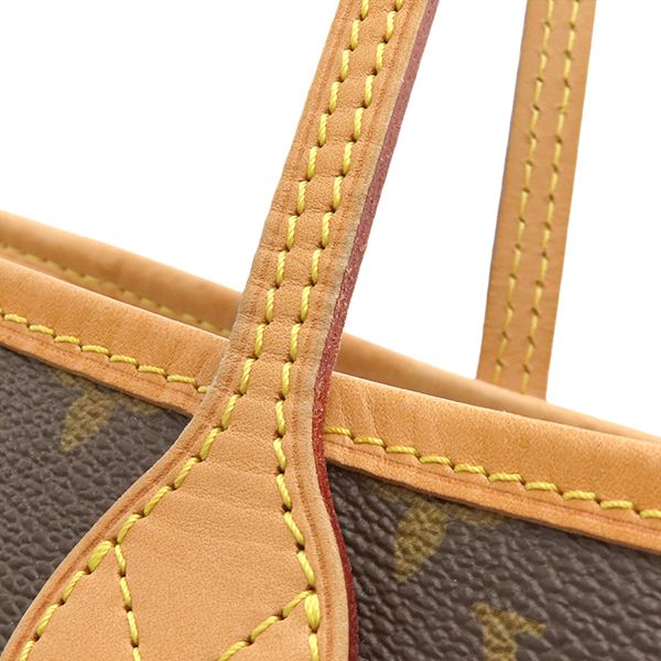 Louis Vuitton Tote Bag Neverfull MM Monogram Canvas Gold Brown Vintage — view 8