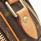 Louis Vuitton Shoulder Bag Reporter PM Monogram Canvas Gold Brown — view 6