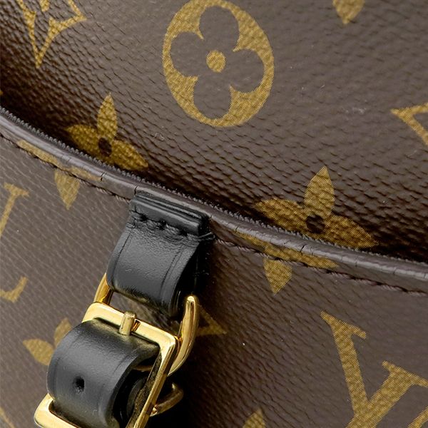 Louis Vuitton Shoulder Bag Odeon NM MM Monogram Canvas Leather Noir Gold Brown — view 6
