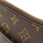 Louis Vuitton Shoulder Bag Odeon NM MM Monogram Canvas Leather Noir Gold Brown — view 5