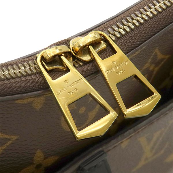Louis Vuitton Shoulder Bag Odeon NM MM Monogram Canvas Leather Noir Gold Brown — view 8