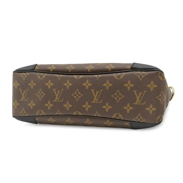 Louis Vuitton Shoulder Bag Odeon NM MM Monogram Canvas Leather Noir Gold Brown — view 3