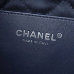 Chanel 2-Way Chanel 22 Hobo Mini Denim Blue Matte Silver — view 7