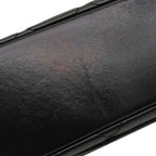Chanel 2-Way Bag Quilted 24 Top Handle Leather Black Gold Handbag — view 5