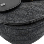 Dior Shoulder Bag Saddle Messenger Fabric Calfskin Black Silver Oblique Jacquard — view 4