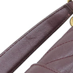 Saint Laurent 2-Way Bag Carre Leather Bordeaux Gold YSL Cassandra Handbag — view 7