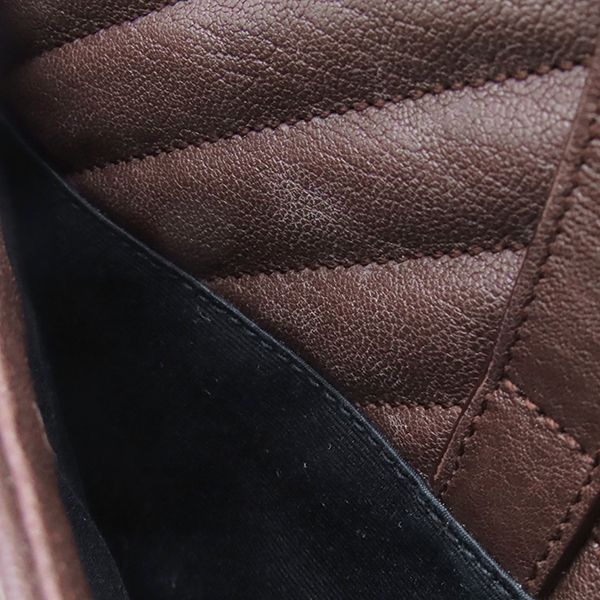 Saint Laurent 2-Way Bag Carre Leather Bordeaux Gold YSL Cassandra Handbag — view 8