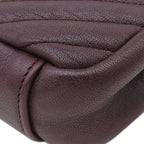 Saint Laurent 2-Way Bag Carre Leather Bordeaux Gold YSL Cassandra Handbag — view 4