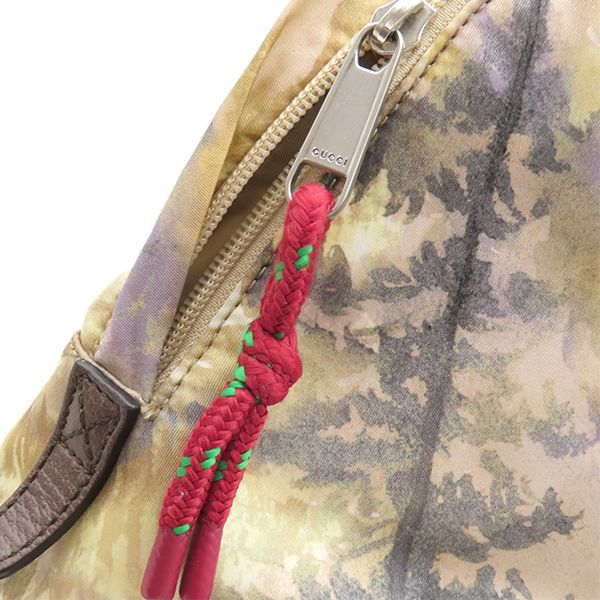 Gucci Backpack North Face Collaboration Nylon Leather Beige Multicolor Silver — view 5