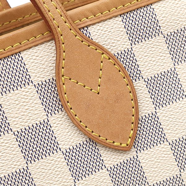 Louis Vuitton Tote Bag Neverfull MM Damier Azur Canvas Gold Beige Vintage — view 5