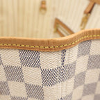 Louis Vuitton Tote Bag Neverfull MM Damier Azur Canvas Gold Beige Vintage — view 6