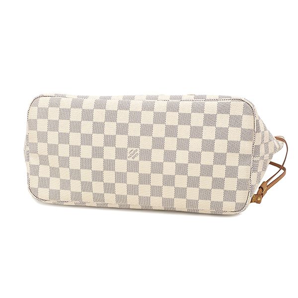 Louis Vuitton Tote Bag Neverfull MM Damier Azur Canvas Gold Beige Vintage — view 3