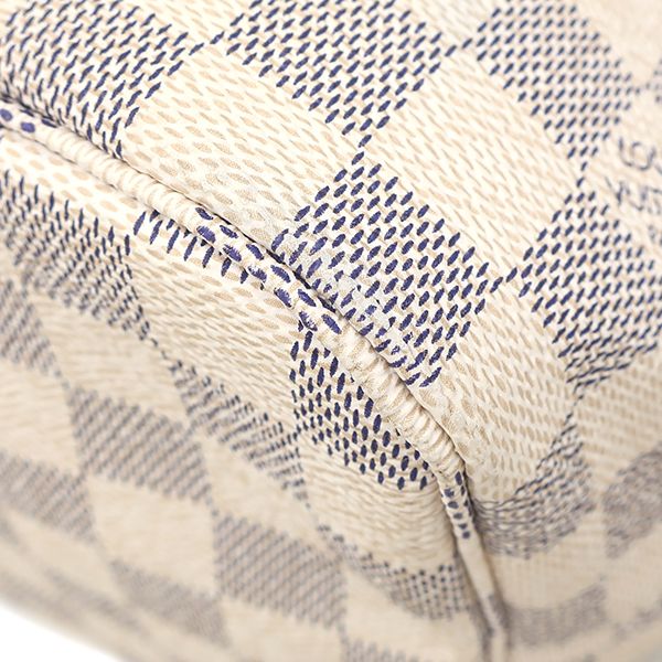 Louis Vuitton Tote Bag Neverfull MM Damier Azur Canvas Gold Beige Vintage — view 4