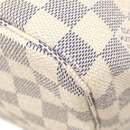 Louis Vuitton Tote Bag Neverfull MM Damier Azur Canvas Gold Beige Vintage — view 4