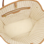 Louis Vuitton Tote Bag Neverfull MM Damier Azur Canvas Gold Beige Vintage — view 7