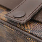 Louis Vuitton Shoulder Bag Olaf PM Damier Canvas Ebene Gold Brown — view 7
