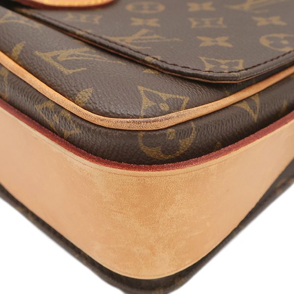 Louis Vuitton Shoulder Bag Cartouchiere GM Monogram Canvas Gold Brown — view 4