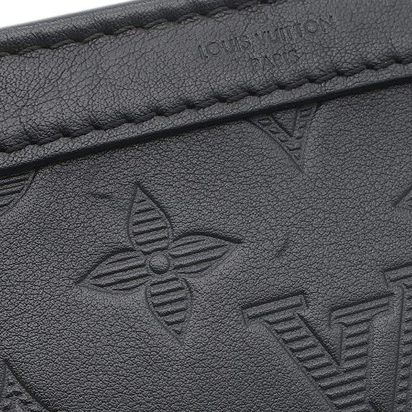 Louis Vuitton Shoulder Bag Gaston Wearable Wallet Leather Monogram Shadow Matte — view 6