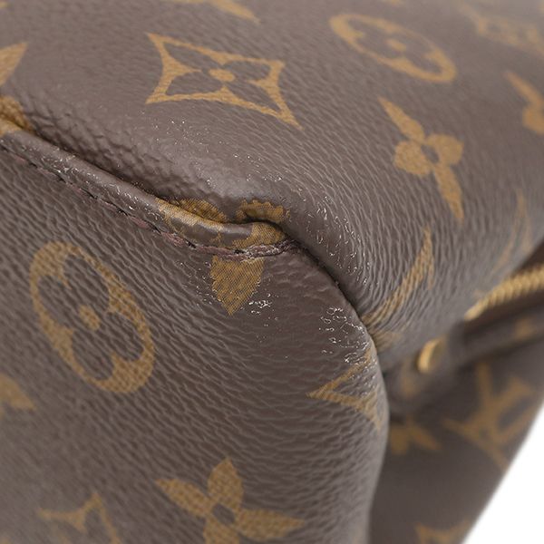Louis Vuitton 2-Way Bag Petit Palais PM Monogram Canvas Gold Brown Red Handbag — view 4