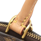 Louis Vuitton 2-Way Bag Petit Palais PM Monogram Canvas Gold Brown Red Handbag — view 8