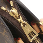 Louis Vuitton 2-Way Bag Petit Palais PM Monogram Canvas Gold Brown Red Handbag — view 6