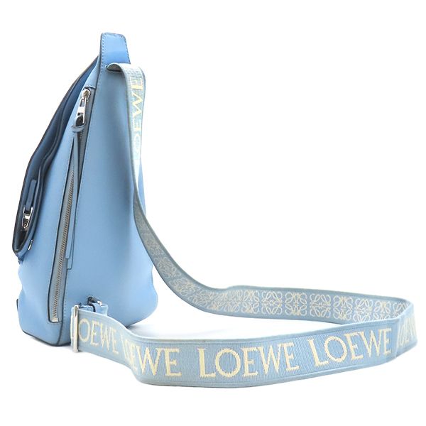 Loewe Belt Bag Anton Sling Leather Blue Silver — view 2