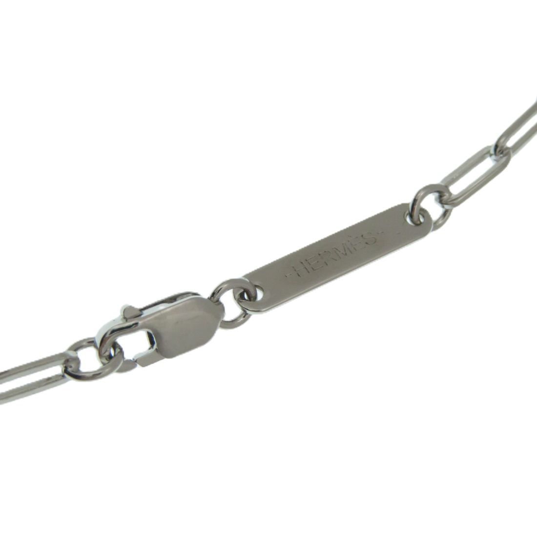 Hermes Talisman Pegasus Pendant Silver Necklace Stainless Steel — view 3