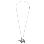 Hermes Talisman Pegasus Pendant Silver Necklace Stainless Steel — view 2