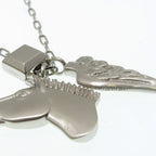 Hermes Talisman Pegasus Pendant Silver Necklace Stainless Steel — view 5