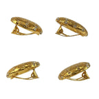 Chanel Vintage Logo Gold Plated Rhinestone Earrings — view 6