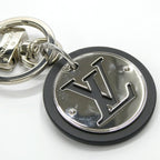 Louis Vuitton Key Ring LV Circle Key Holder Silver Black Metal Bag Charm — view 3