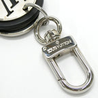 Louis Vuitton Key Ring LV Circle Key Holder Silver Black Metal Bag Charm — view 5
