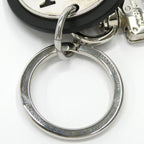 Louis Vuitton Key Ring LV Circle Key Holder Silver Black Metal Bag Charm — view 7