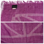 Gucci Purple Silver Glitter Rayon Wool Silk Shawl Scarf — view 7