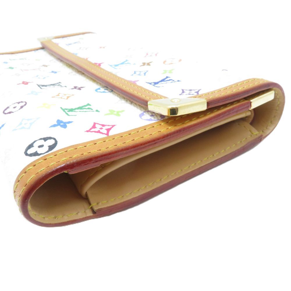 Louis Vuitton Porte Tresor International Multicolor Blanc Trifold Wallet — view 5