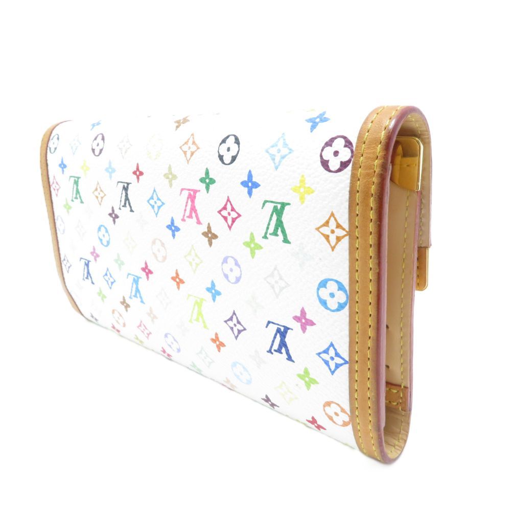 Louis Vuitton Porte Tresor International Multicolor Blanc Trifold Wallet — view 2