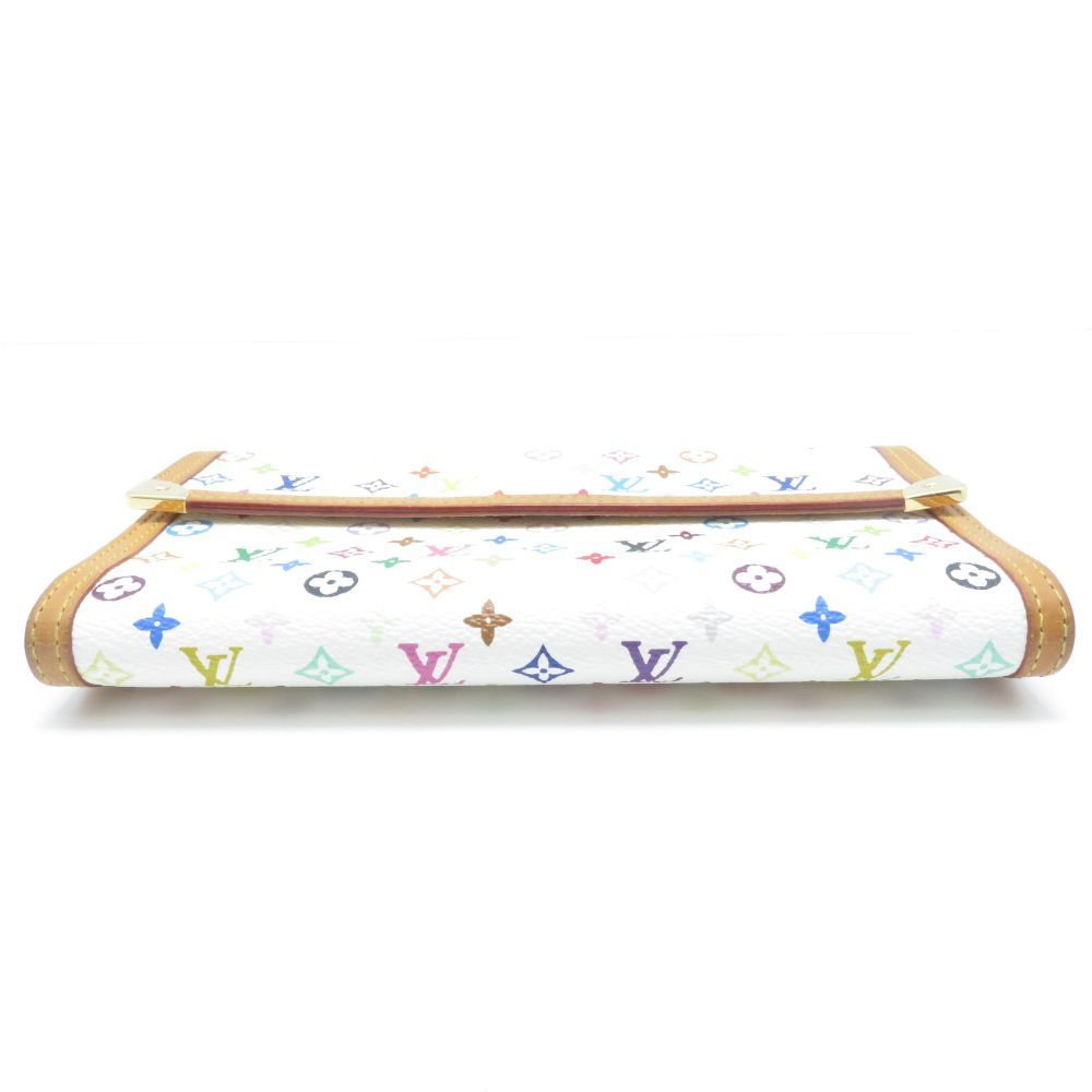 Louis Vuitton Porte Tresor International Multicolor Blanc Trifold Wallet — view 3