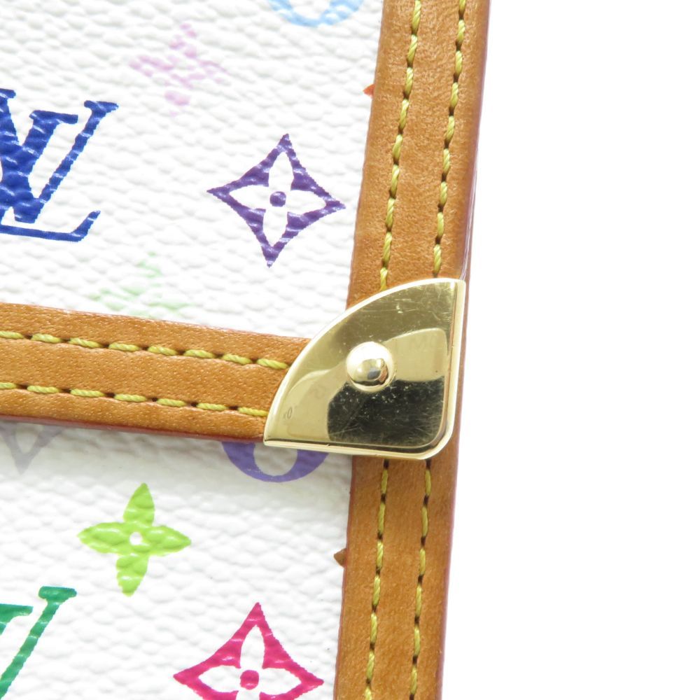 Louis Vuitton Porte Tresor International Multicolor Blanc Trifold Wallet — view 8