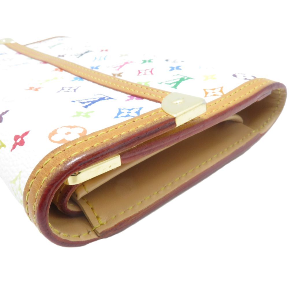 Louis Vuitton Porte Tresor International Multicolor Blanc Trifold Wallet — view 4