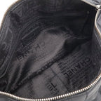 Chanel Choco Bar Mini Boston Bag Nylon Lambskin Black Silver — view 6